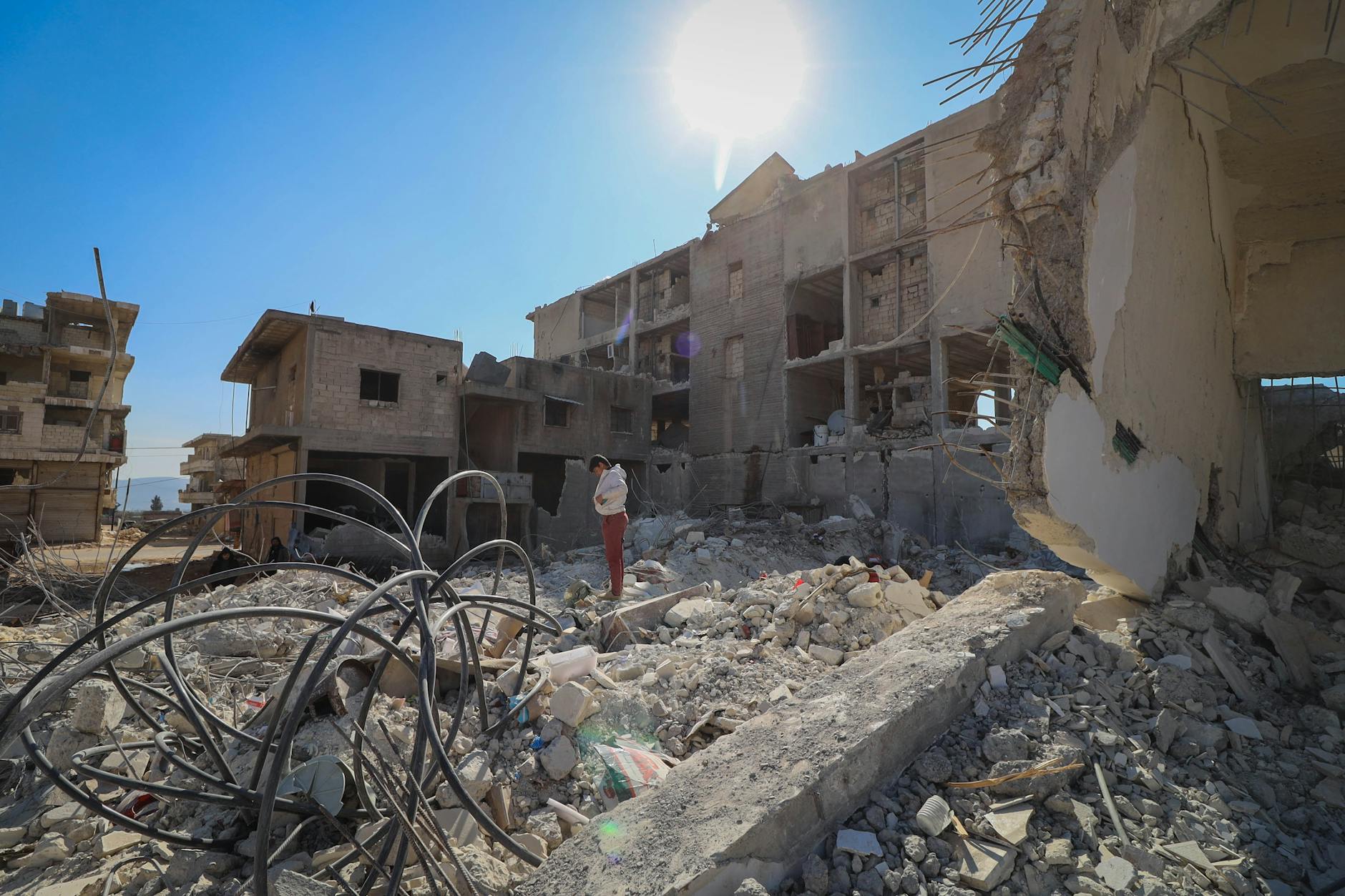 ruins of buildings in city