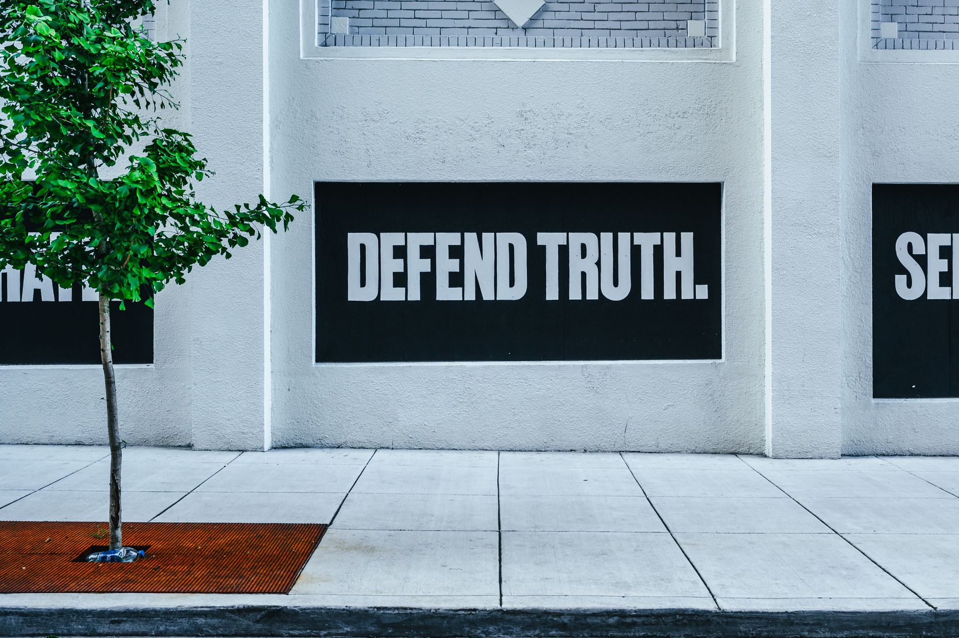 phrase on the wall